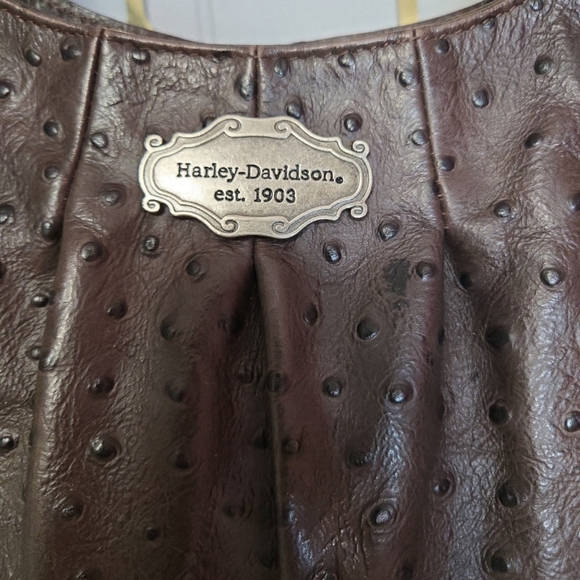 Vintage Harley Davidson Woman Bag 1903 Leather Zip Top Purse- Used - Picture 2 of 9